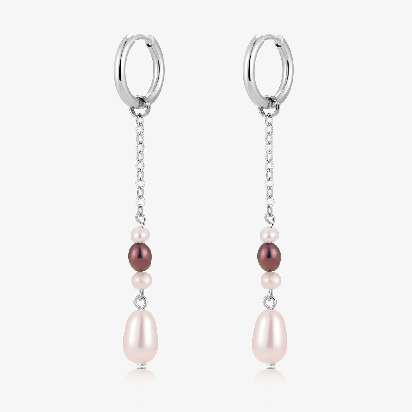 Long Dangle Baby Size Fresh Water Pearl Earrings