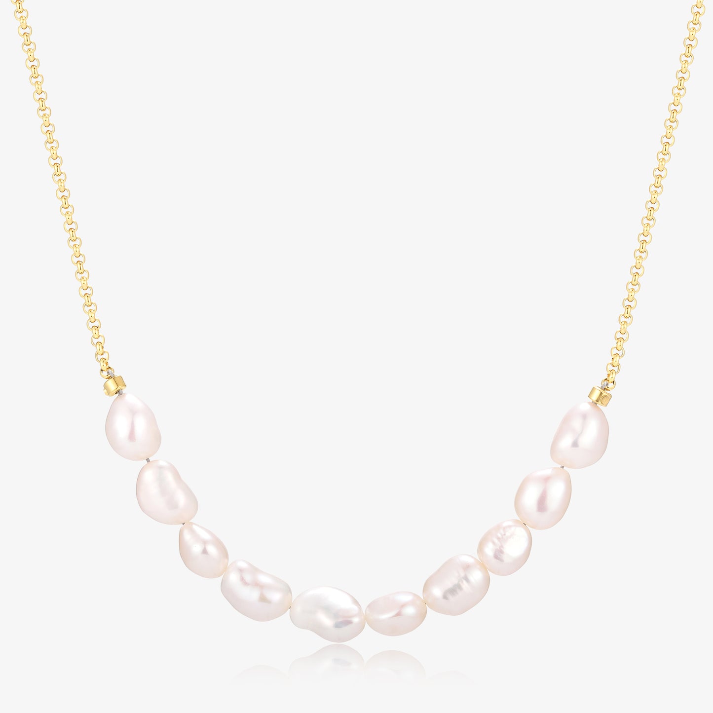 Smiling Face Design Fresh Water Pearl Necklace