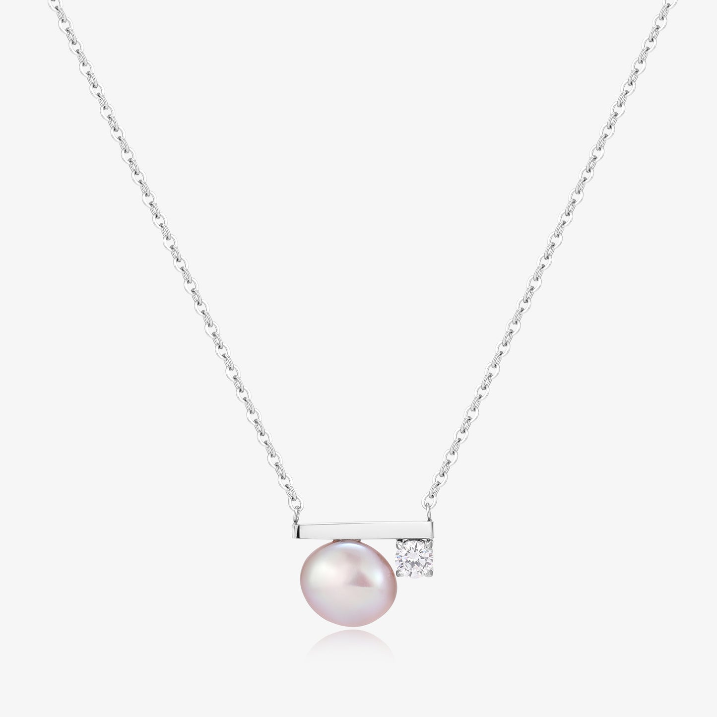 Simple Balance Design Freshwater Pearl Necklace