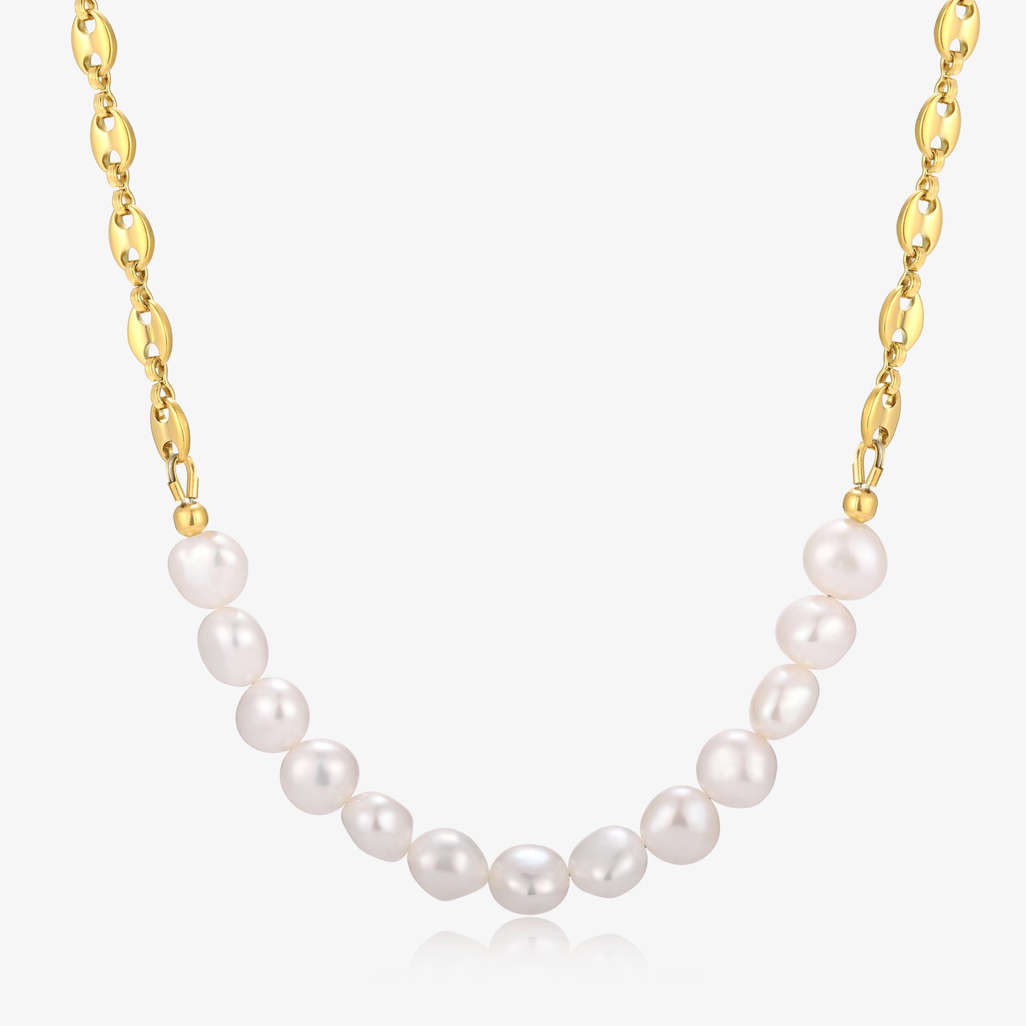 Smiling Face Design Fresh Water Pearl Necklace