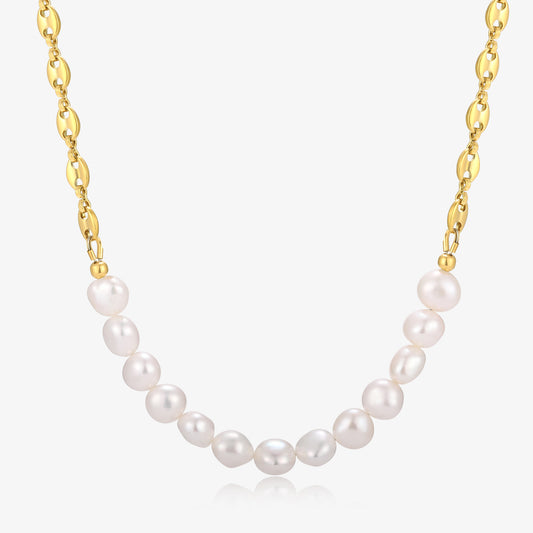 Smiling Face Design Fresh Water Pearl Necklace